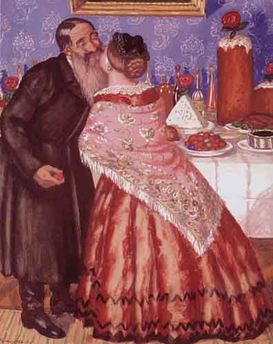 Boris Kustodiev Easter Greetings